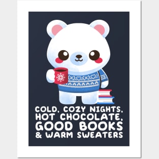 winter time polar bear Posters and Art